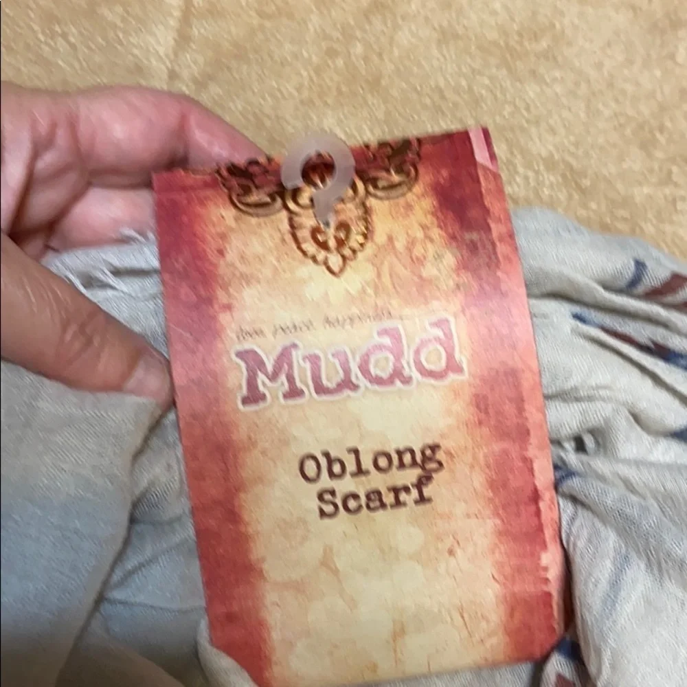 Mudd Oblong Cross Shop Beige Scarf